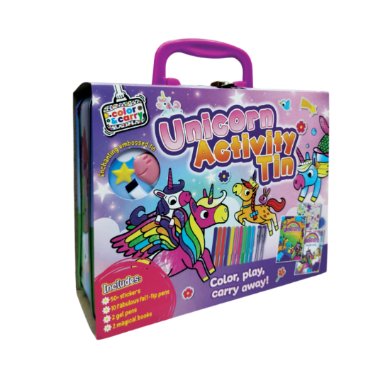 Picture of COLOR AND CARRY ACTIVITY TIN-UNICORN